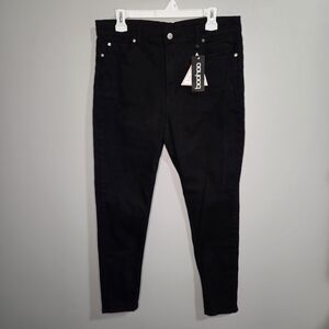 Boohoo Plus Butt Shaper Mid Rise Skinny Jeans - Black, Size US 14